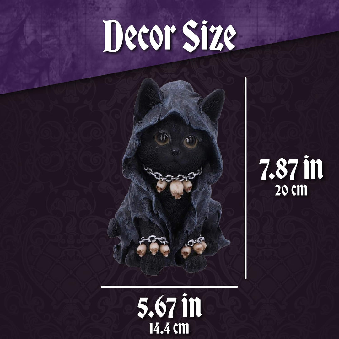 Reapers Feline Cloaked Grim Reaper Cat Figurine 16cm