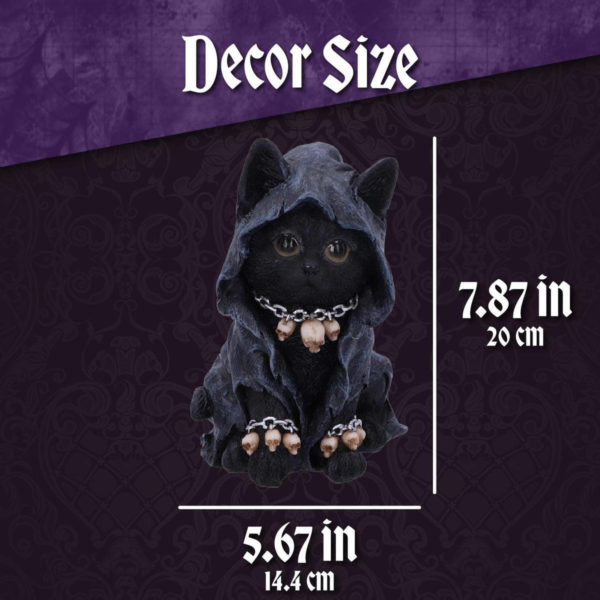 Reapers Feline Cloaked Grim Reaper Cat Figurine 16cm 10