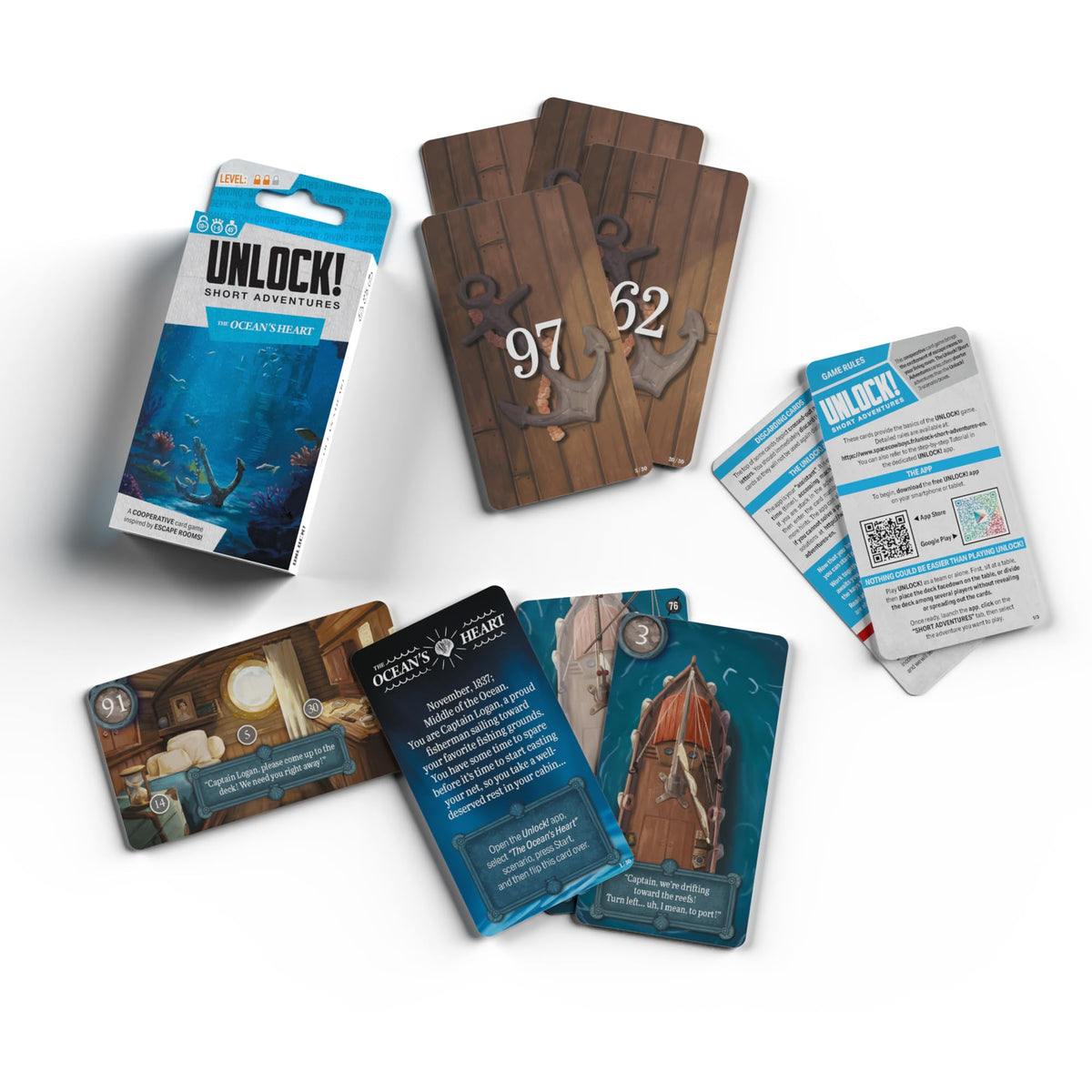 Unlock Short Adventures 12 The Oceans Heart Board Game by Space Cowboys 2