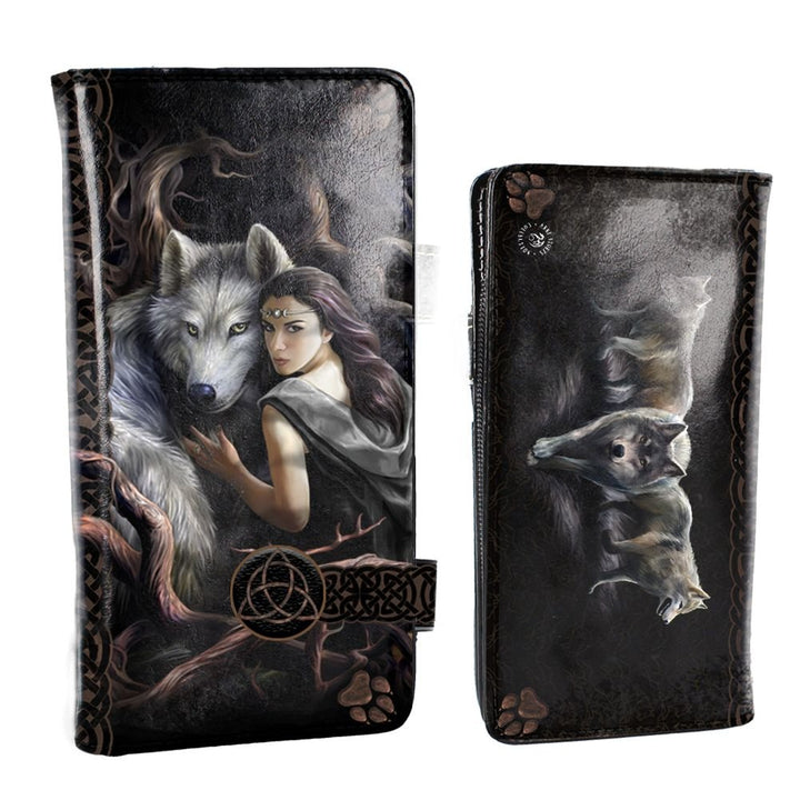 Anne Stokes Soul Bond Wolf Embossed Purse 18.5cm
