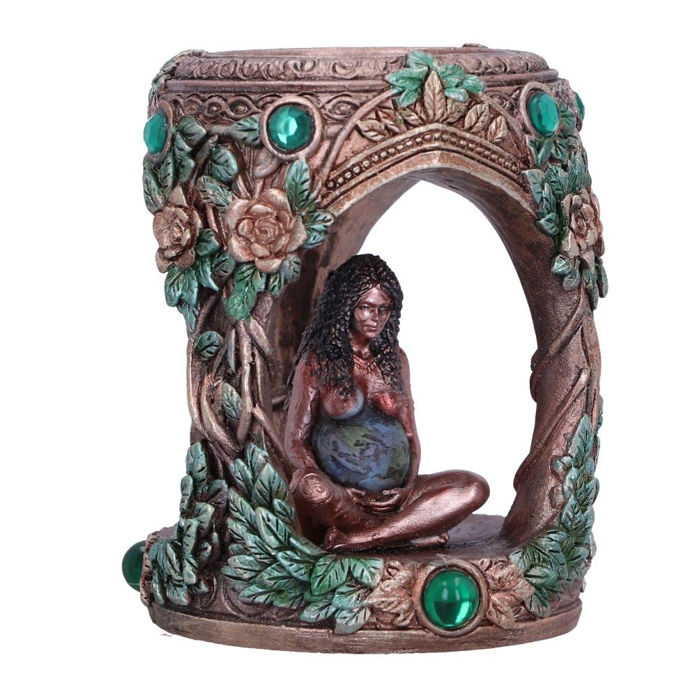 Bronze Mother Earth Tea Light Holder 7cm