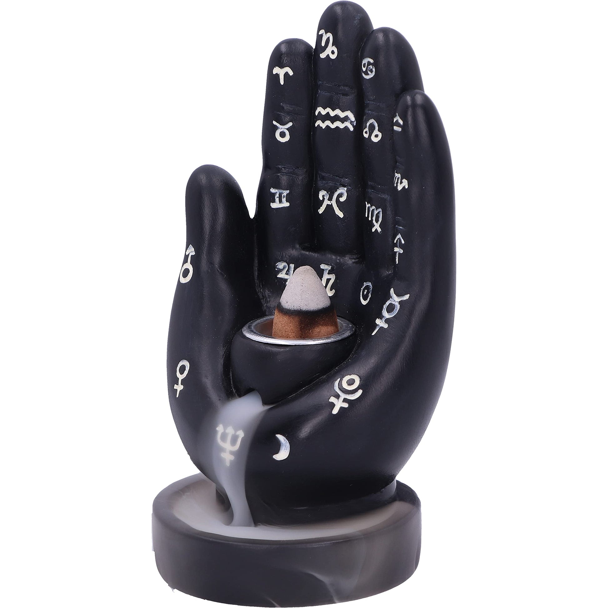 Hand Back Flow Burner Black 12cm Palmistry Backflow Incense 6