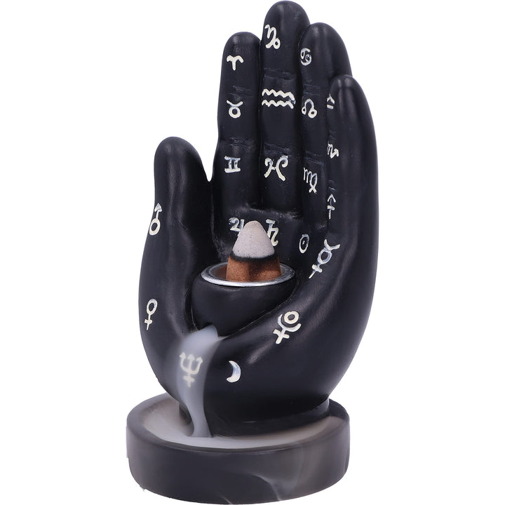 Hand Back Flow Burner Black 12cm Palmistry Backflow Incense