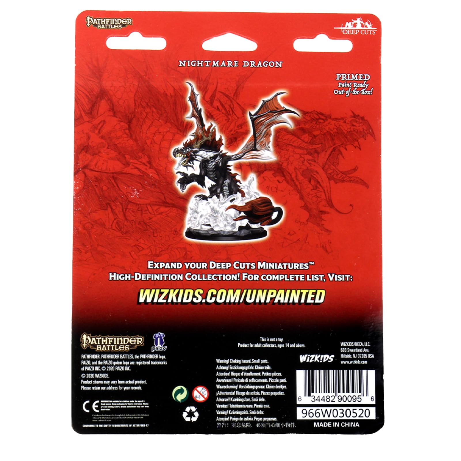 Nightmare Dragon Pathfinder Battles Deep Cuts Unpainted Miniatures W12 100DEEP Miniature Game by Wiz Kids 2