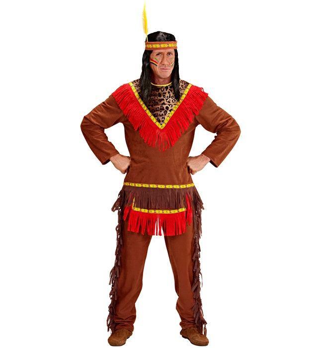 Indian  Coat, Pants, Headband With Feather 
