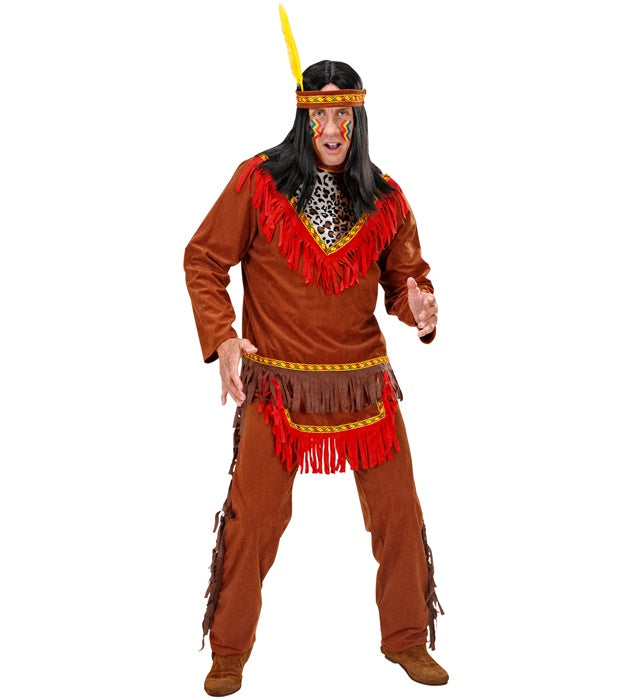 Indian  Coat, Pants, Headband With Feather 