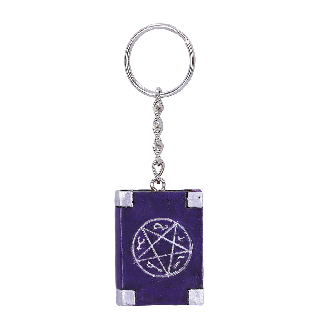 Pack of 12 Witches Grimoire Book Spells Keyrings 4.5cm