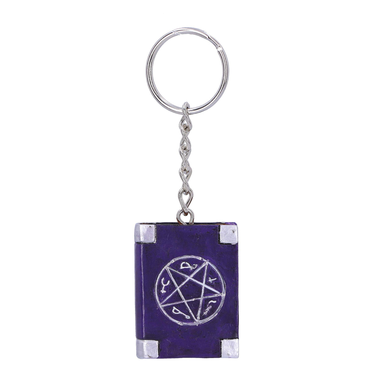Pack of 12 Witches Grimoire Book Spells Keyrings 4.5cm 1