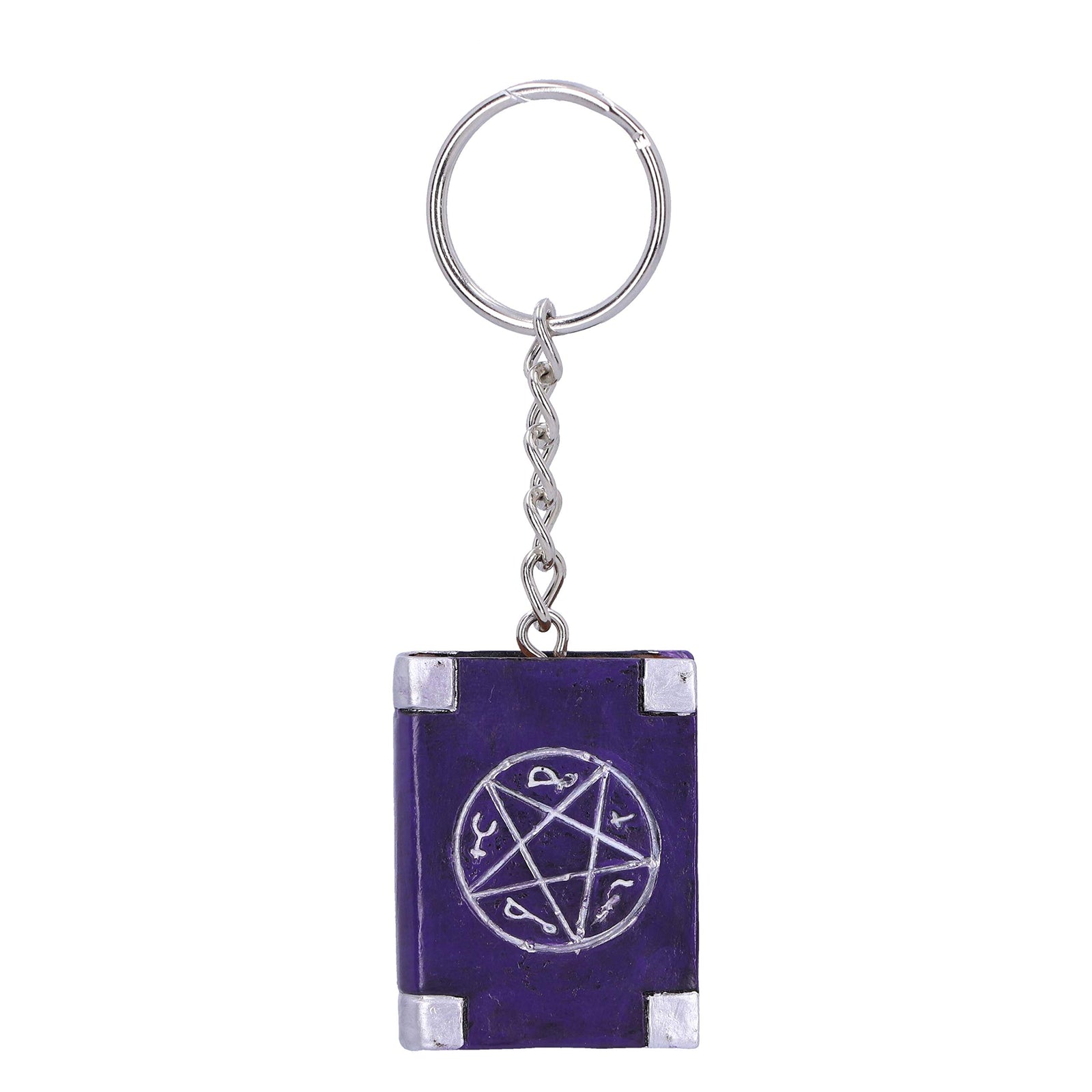 Pack of 12 Witches Grimoire Book Spells Keyrings 4.5cm 1