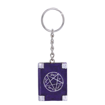 Pack of 12 Witches Grimoire Book Spells Keyrings 4.5cm 1