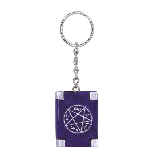 Pack of 12 Witches Grimoire Book Spells Keyrings 4.5cm 1