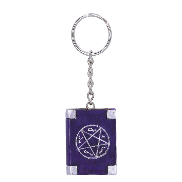 Pack of 12 Witches Grimoire Book Spells Keyrings 4.5cm