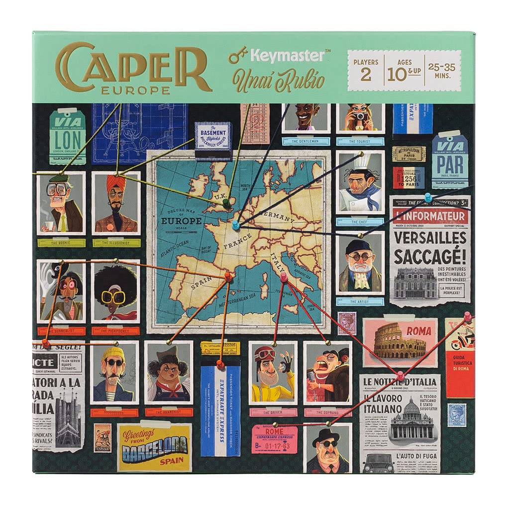 Keymaster Games Caper Europe | Strategic Two-Player Board Game | A Head-to-Head Card Drafting Game of Planning The Perfect Heist in Four Unique International Cities | Ages 10+ 1