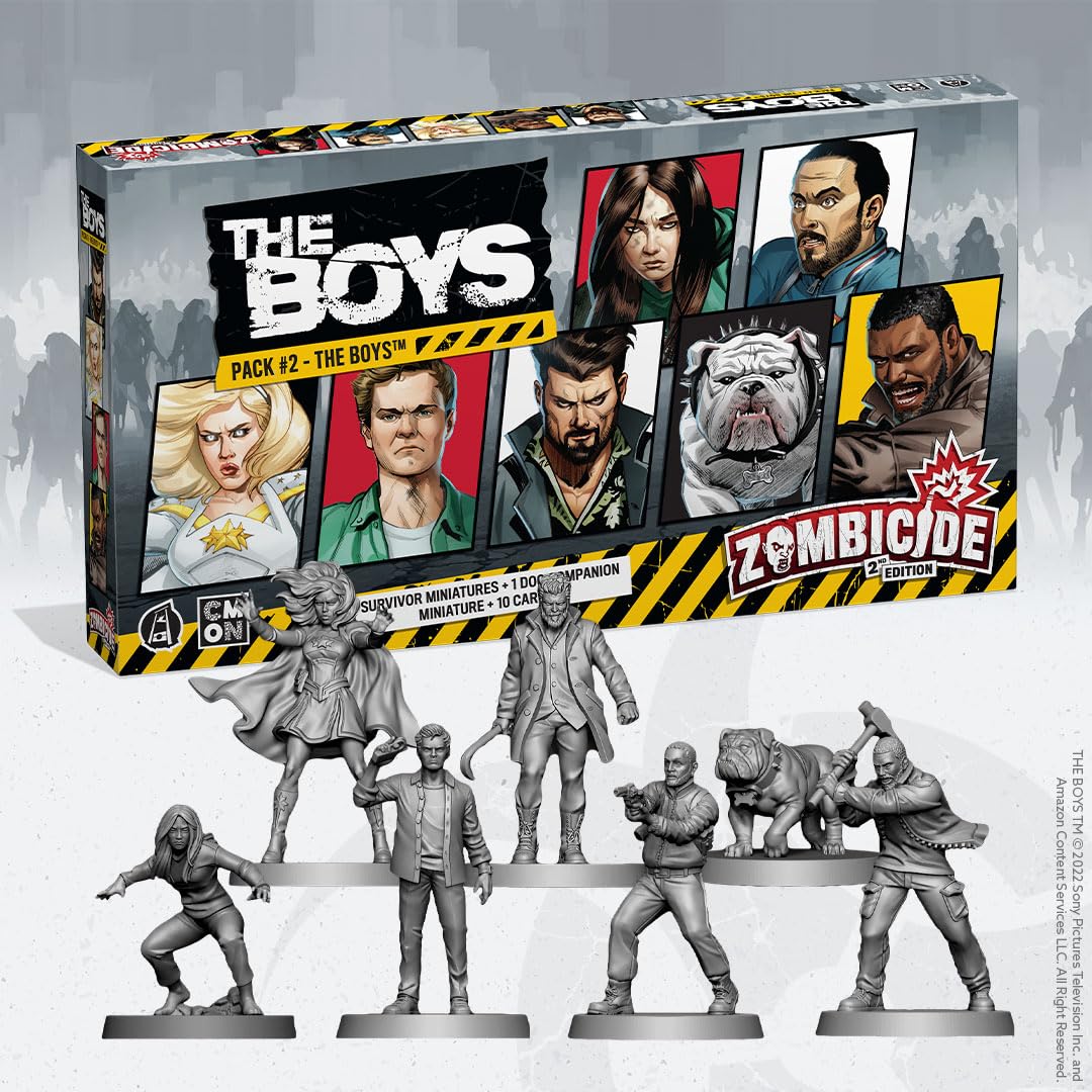 Zombicide The Boys Character Pack #2 - Diverse Heroes & Unique Companions! Cooperative Strategy Board Game for Ages 14+, 1-6 Players, 60 Minute Playtime, Made by CMON