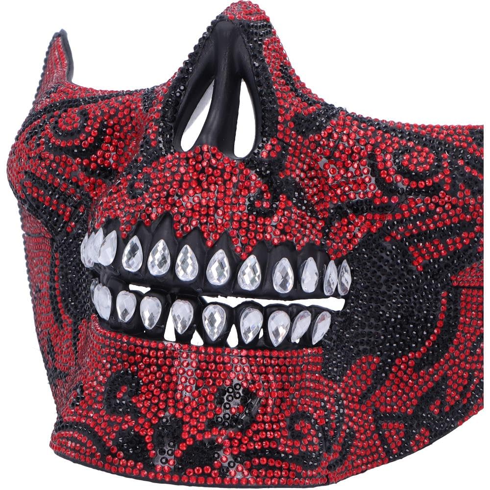 Jewelled Masquerade Red 17.5cm Mask for Cosplay 7
