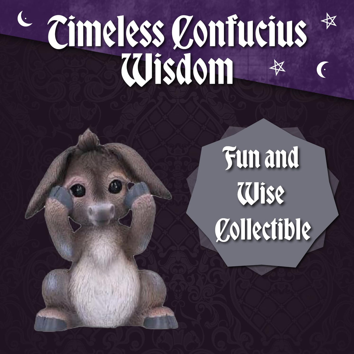 Three Wise Donkeys Figurines 11cm 10