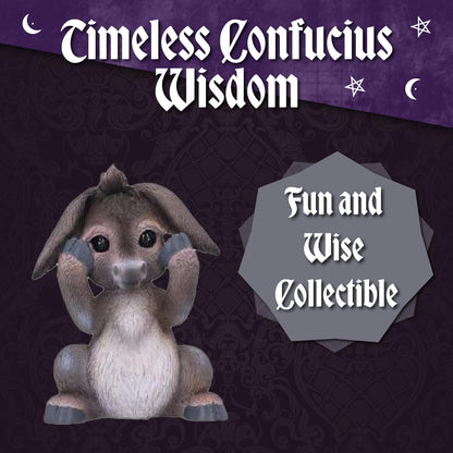 Three Wise Donkeys Figurines 11cm 10