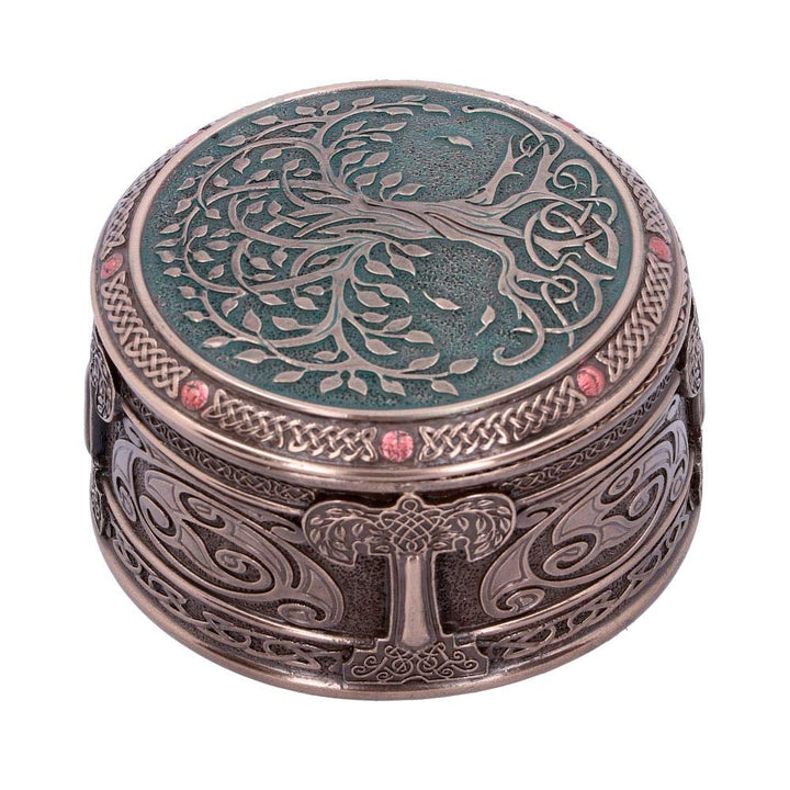 Round Tree of Life Celtic Trinket Box 10cm