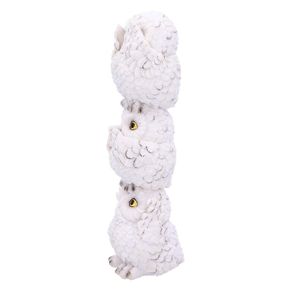 Wisest Totem Three Wise White Owls Ornament 20cm 2