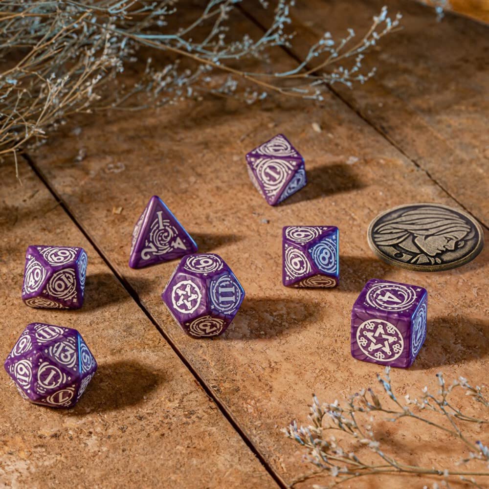 Q-Workshop Witcher Dice Set. Yennefer - Lilac and Gooseberries 2