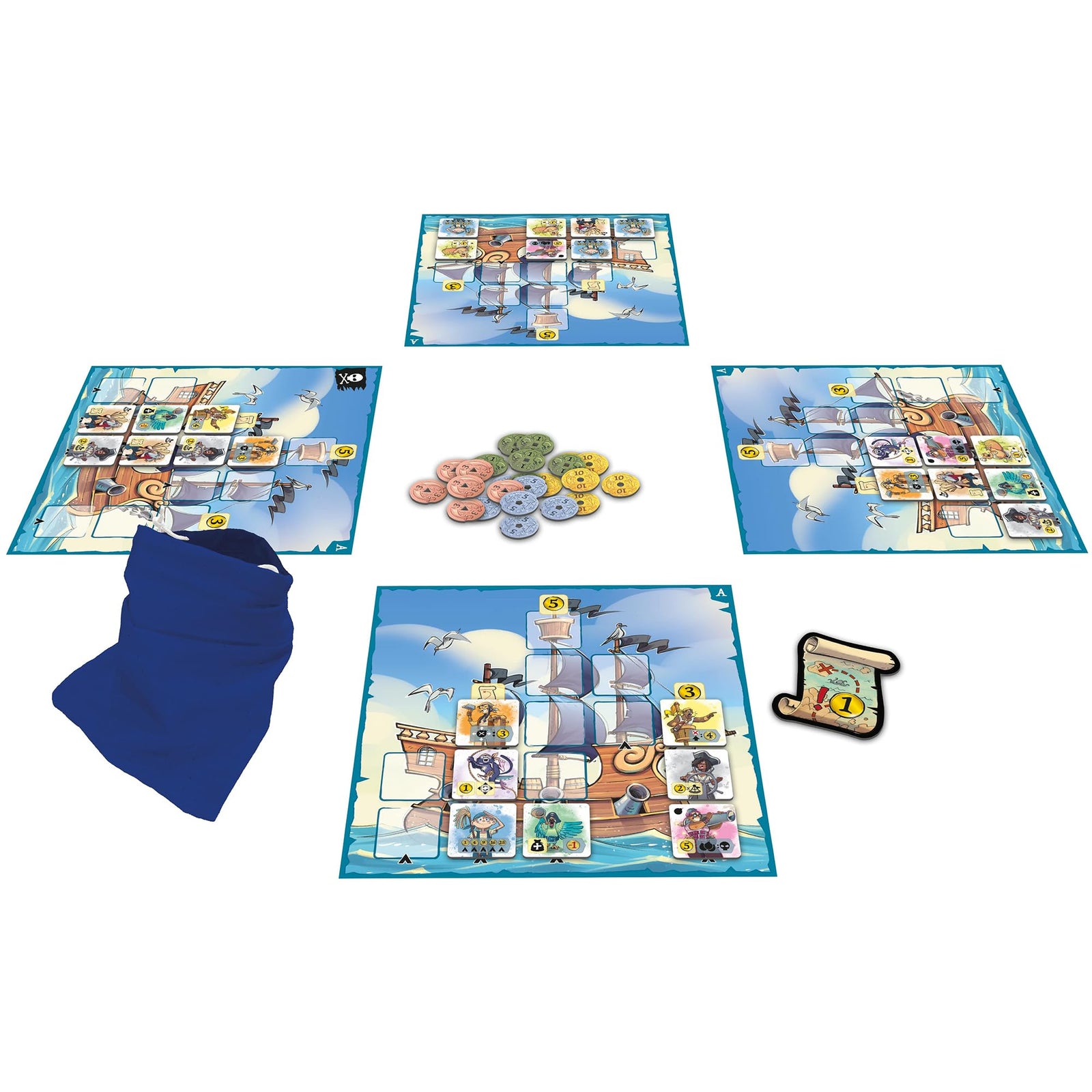 PlayPunk: Captain Flip - Board Game, Play As a Pirate Captain, Recruit Crew, Collect Coins, Family-Friendly Pirate Theme, Ages 8+, 2-5 Players, 20 Min 2