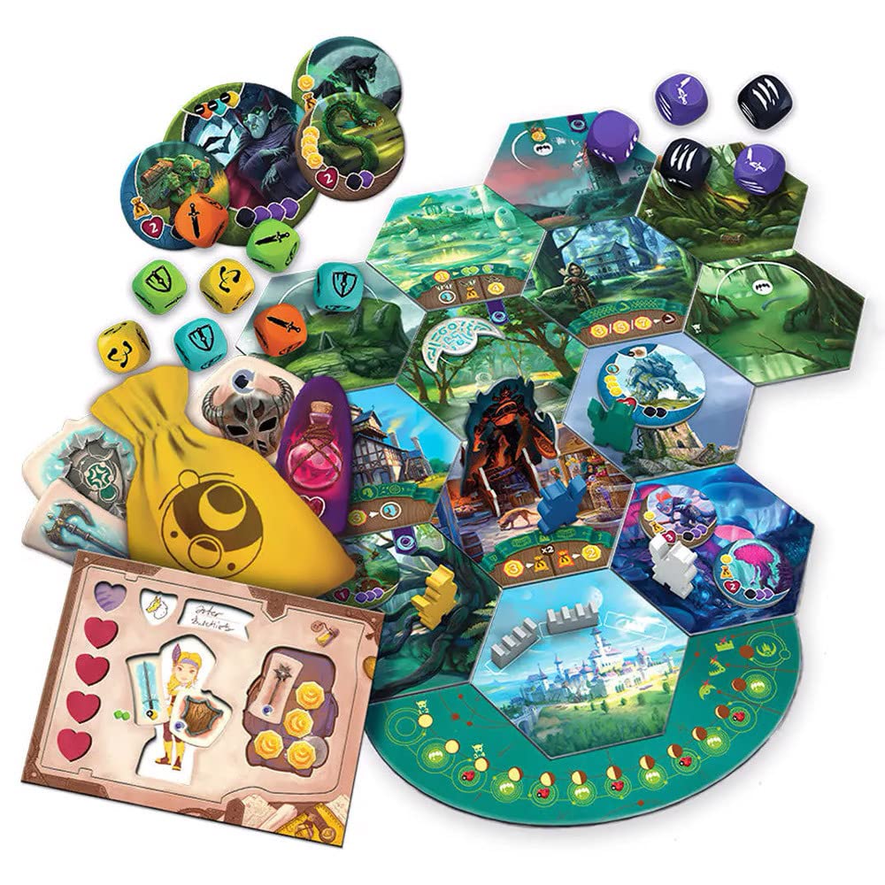Chronicles of Avel Board Game - Cooperative Adventure with Unique Hero Customization, Dice Combat and Modular Map for Kids & Adults, Ages 8+, 1-4 Players, 60-90 Minute Playtime, Made by Rebel Studio
