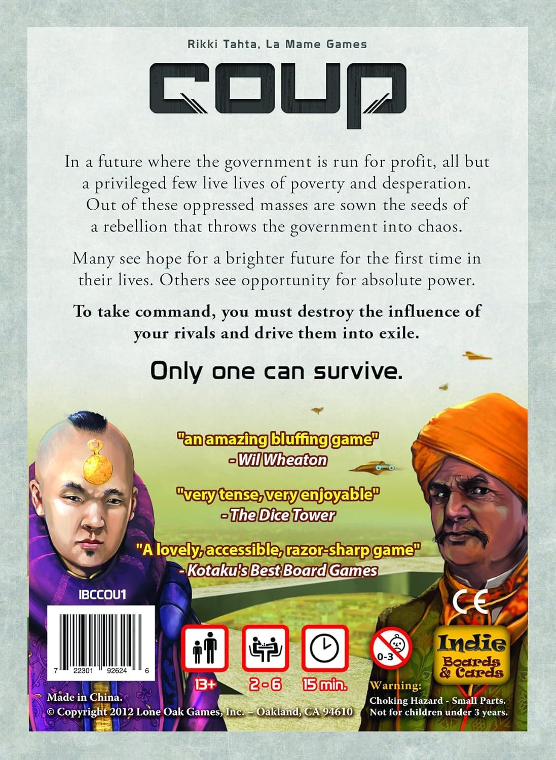 Coup Board Game by Indie Boards and Cards 7