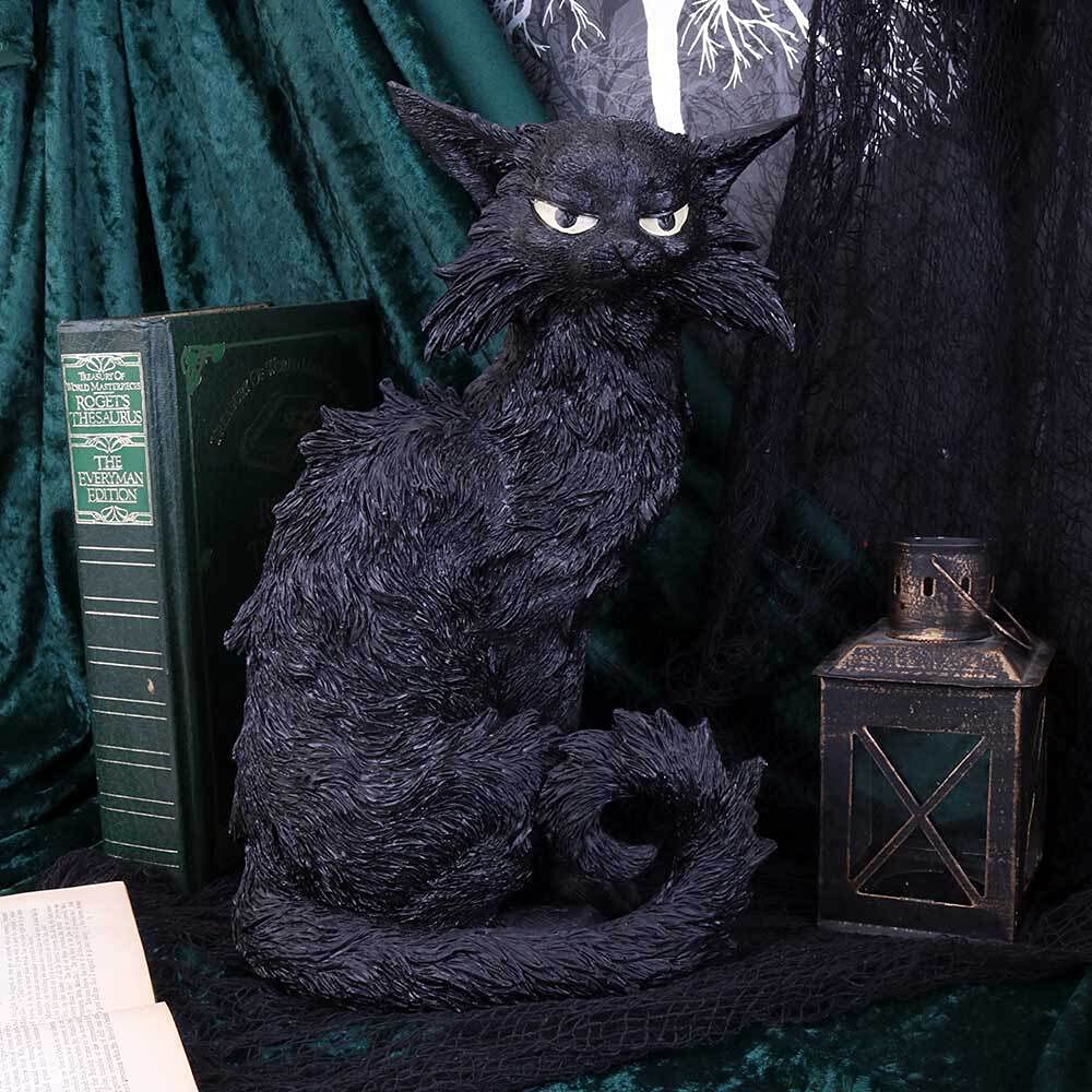 Large Black Cat Witches Familiar Figure Salem 32.5cm Resin Statue 6