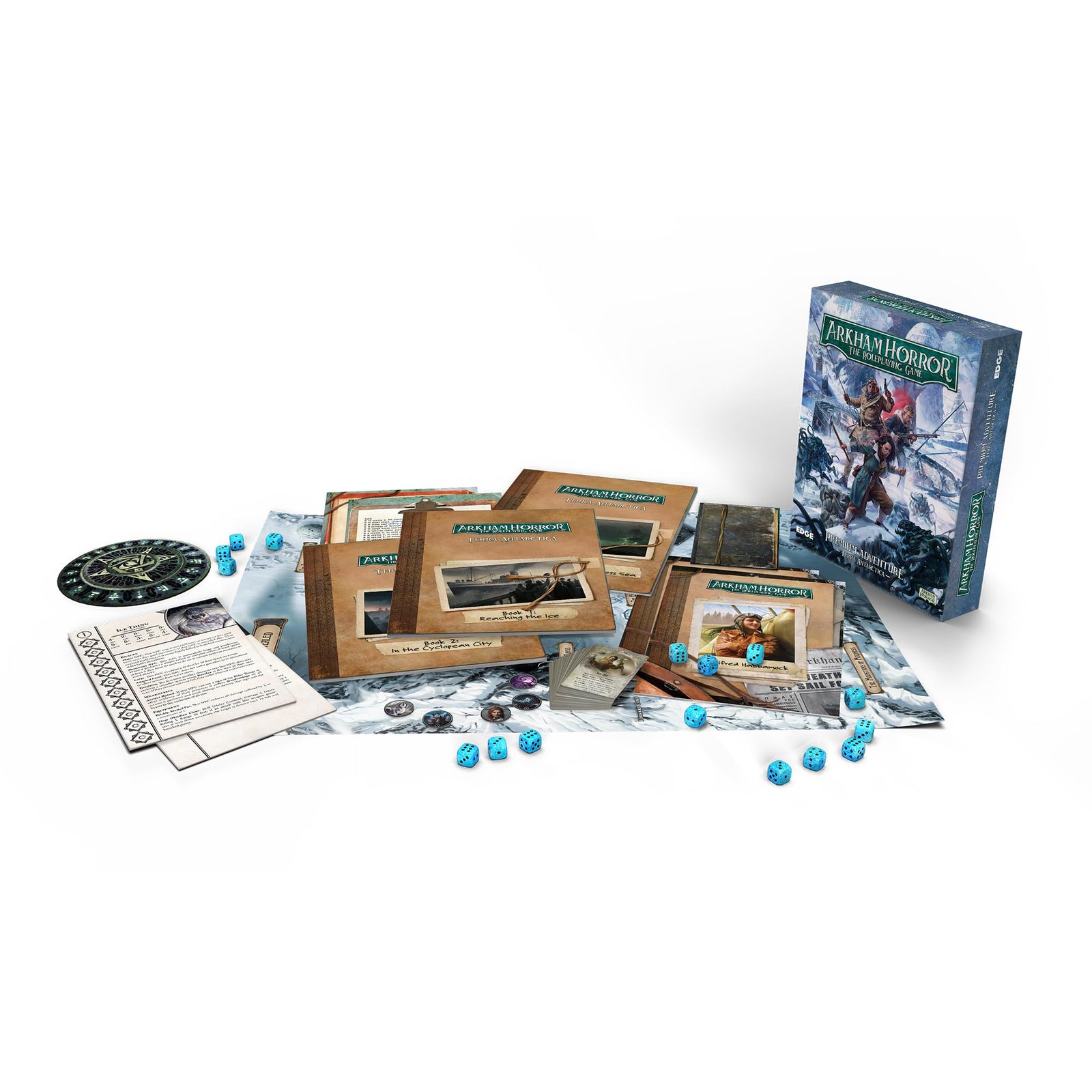 Arkham Horror RPG Premium Adventure Terra Antarctica expansion Roleplaying Game by Edge Entertainment Studio 2