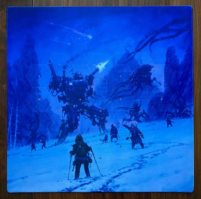 Stonemaier Games: Expeditions Natural Rubber Playmat | 35.4 inches x 35.4 inches | Double-Stitched Edges for Durability 1
