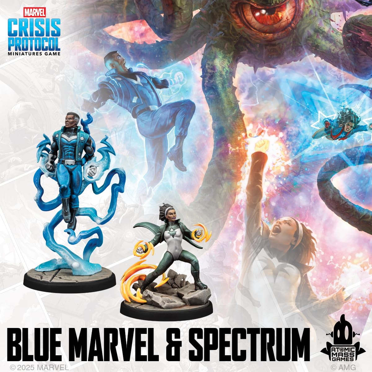Marvel Crisis Protocol Blue Marvel and Spectrum Miniature Game by Atomic Mass 3