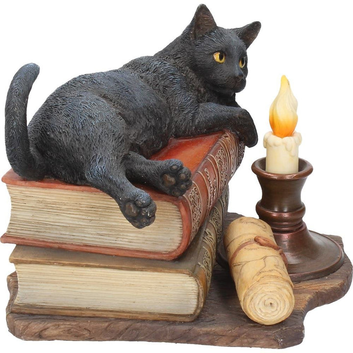 Witching Hour Cat Figurine by Lisa Parker Black Candle Ornament 20.5cm