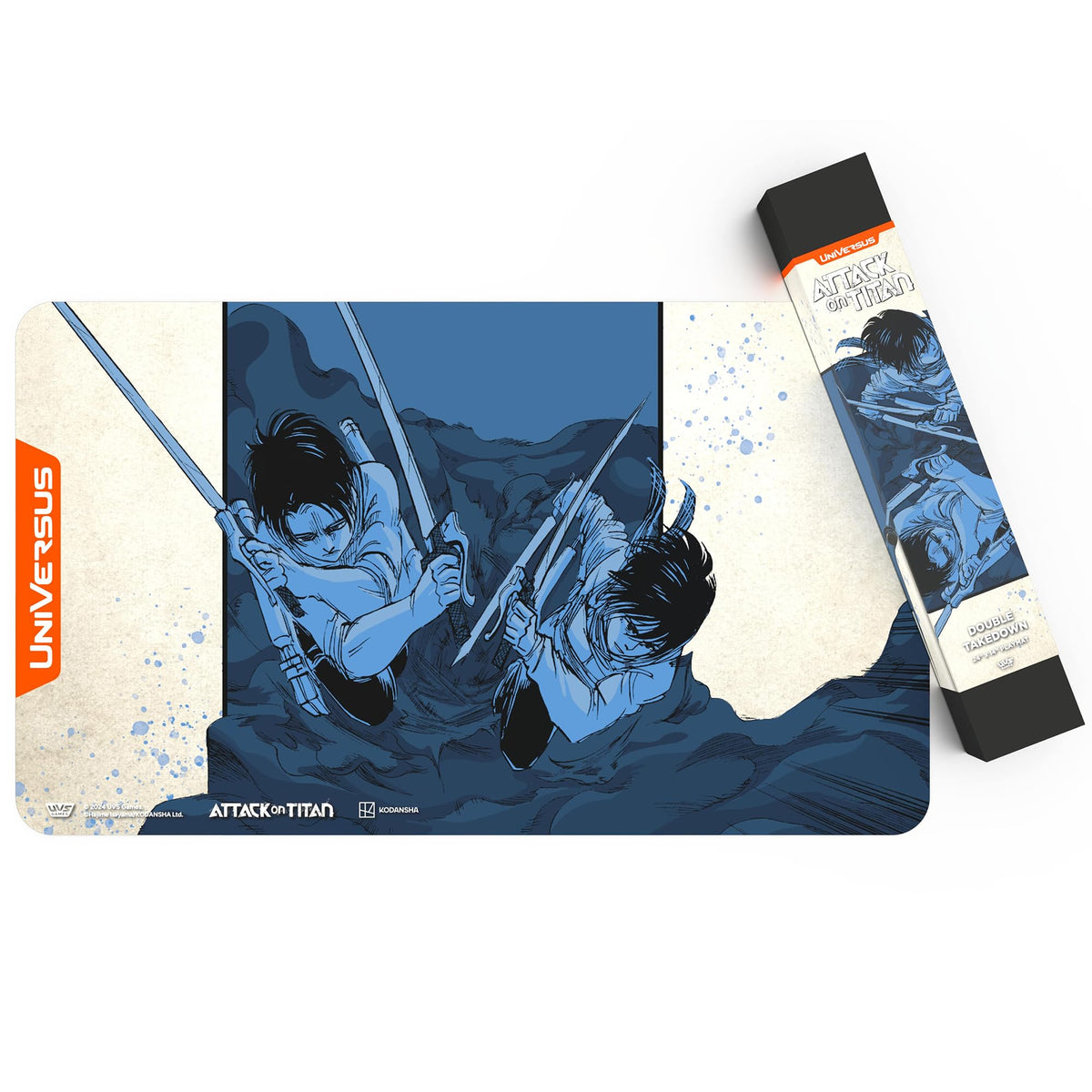 UniVersus: Attack on Titan: Origins of Power - Double Takedown Playmat - 24 x 14 Neoprene Mat, Tabletop Card Game Accessory, UVS Games, Licensed 2