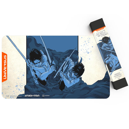 UniVersus: Attack on Titan: Origins of Power - Double Takedown Playmat - 24 x 14 Neoprene Mat, Tabletop Card Game Accessory, UVS Games, Licensed 2