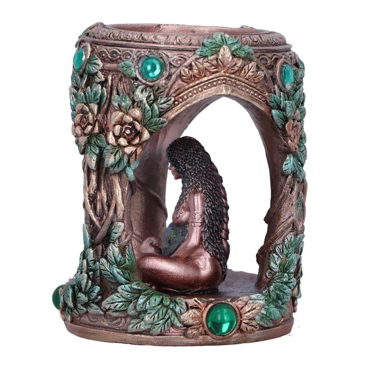 Bronze Mother Earth Tea Light Holder 7cm