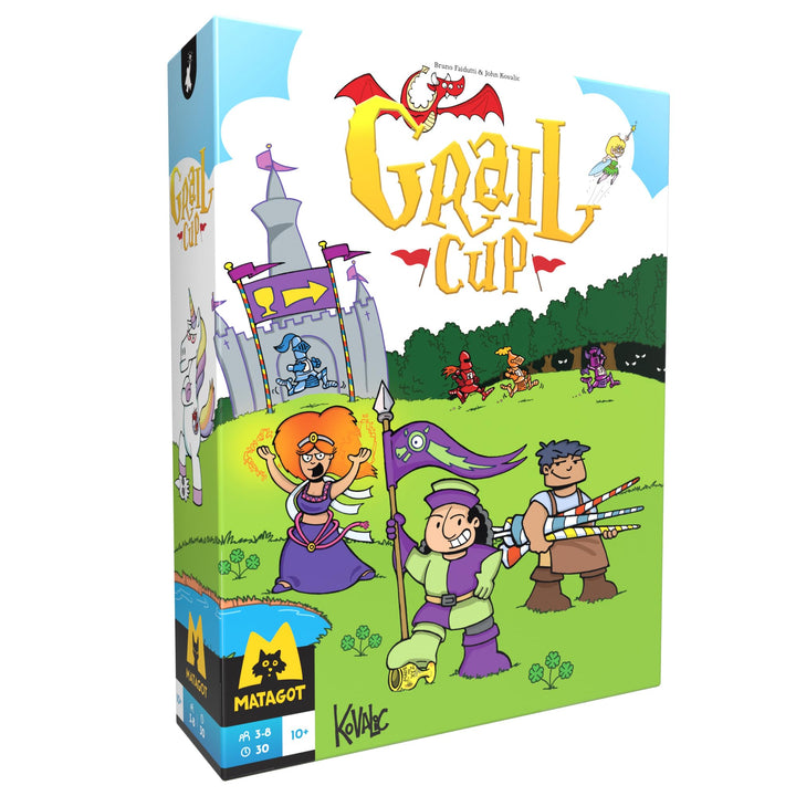 Grail Cup Board Game Race to The Castle Outwit Rivals Control a Mighty Dragon
