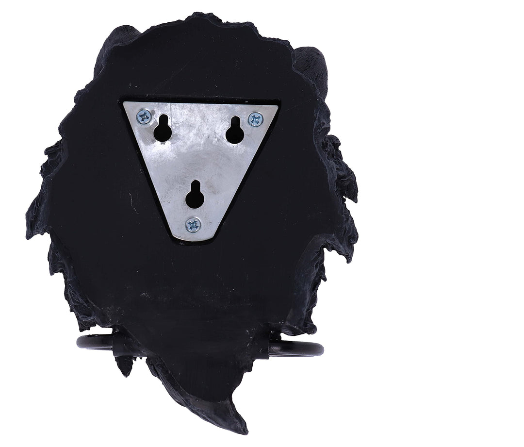 Dark Guardian Wolf Black Canine Door Knocker 22.8cm