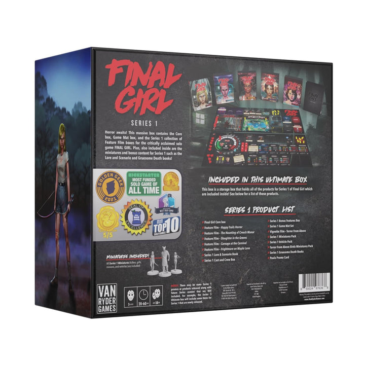 Final Girl: Series 1 Ultimate Box - Horror Solo Board Game - 20-45 Minutes of Gameplay - Includes Core Box, 5 Feature Films, Miniatures & Bonus Content - Teens & Adults Ages 14+ - Van Ryder Games