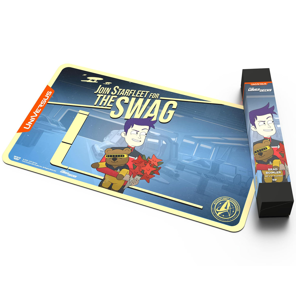 UniVersus: Star Trek: Lower Decks - Brad Boimler Playmat - 24 x 14 Neoprene Mat, Tabletop Card Game Accessory, UVS Games, Officially Licensed 3