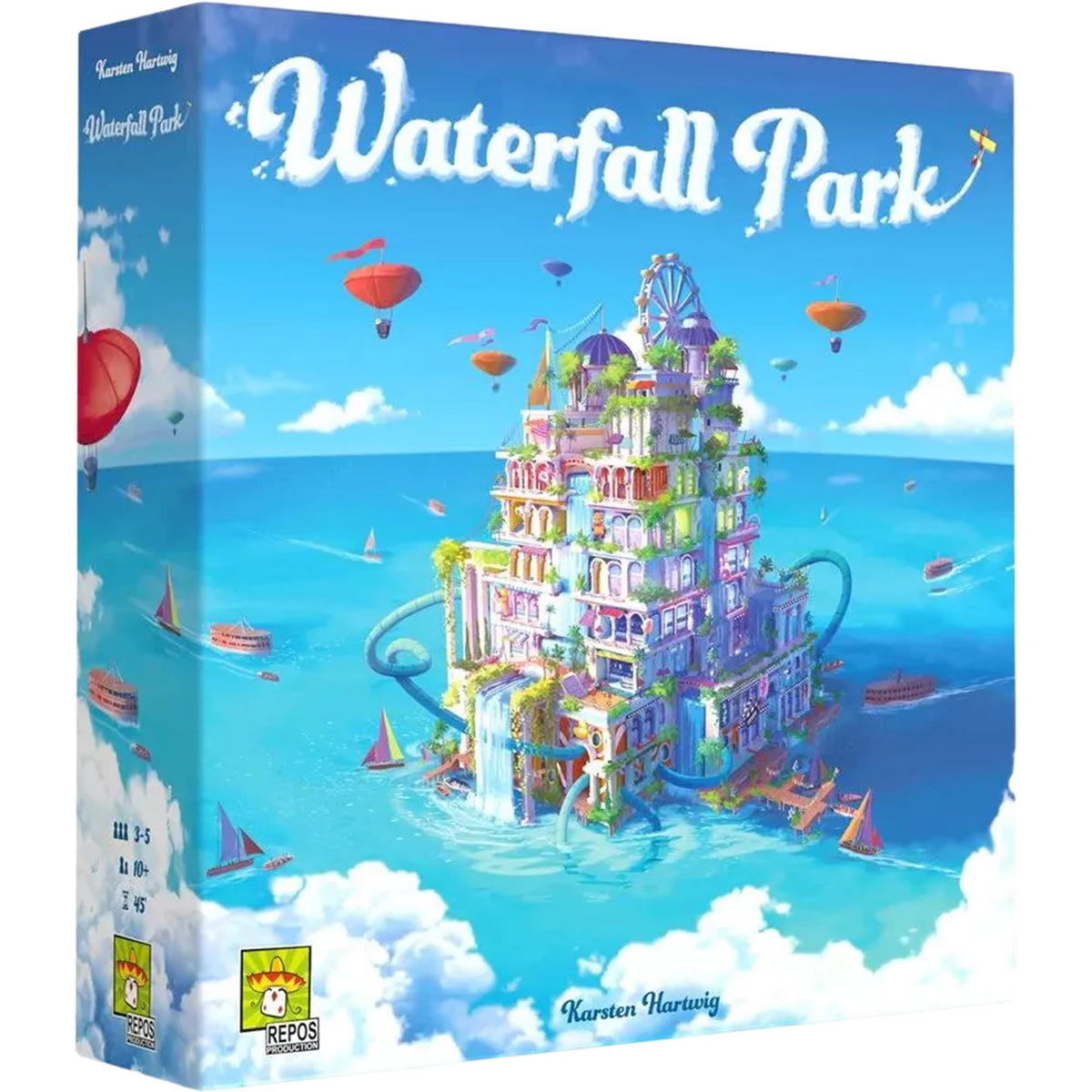 Waterfall Park Board Game - Build The Ultimate Amusement Park! Strategy Game, Fun Family Game for Kids and Adults, Ages 10+, 3-5 Players, 45 Minute Playtime, Made by Repos Production 1