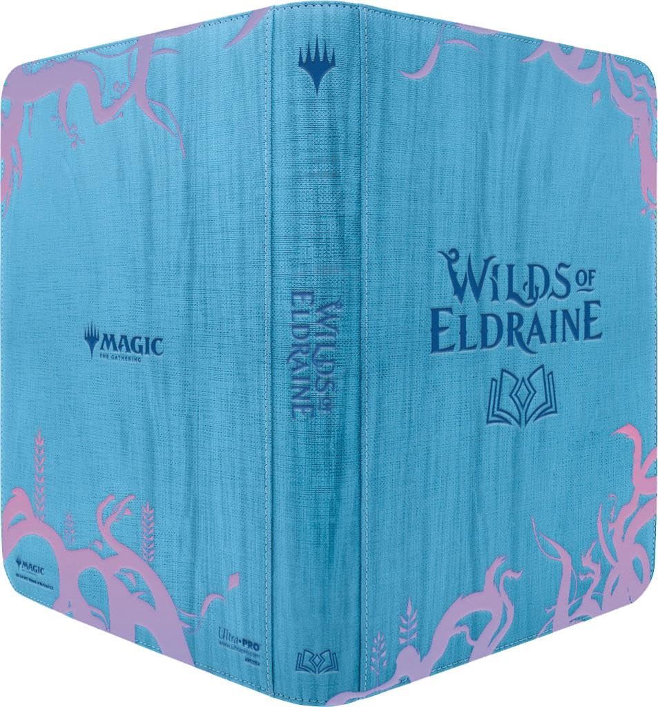 Ultra Pro - Wilds of Eldraine Premium 9-Pocket Zippered PRO-Binder fae-inspired Design on Wood Grain Leatherette Cover, Stores & Protects 360 Standard Size Cards In Side Loading Pockets, For MTG Cards