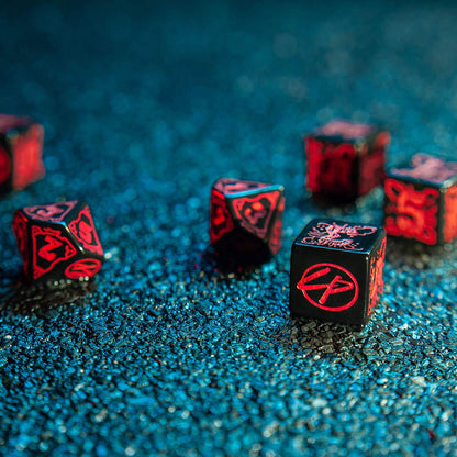 Q-Workshop Cyberpunk Red Essential Dice Set Black 4