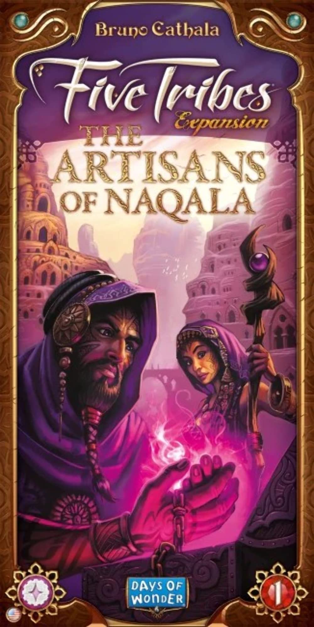 Five Tribes The Artisans of Naqala Board Board Game EXPANSION - Craft Magic and Strategy! Worker Placement Game for Kids & Adults, Ages 13+, 2-4 Players, 40-80 Minute Playtime, Made by Days of Wonder