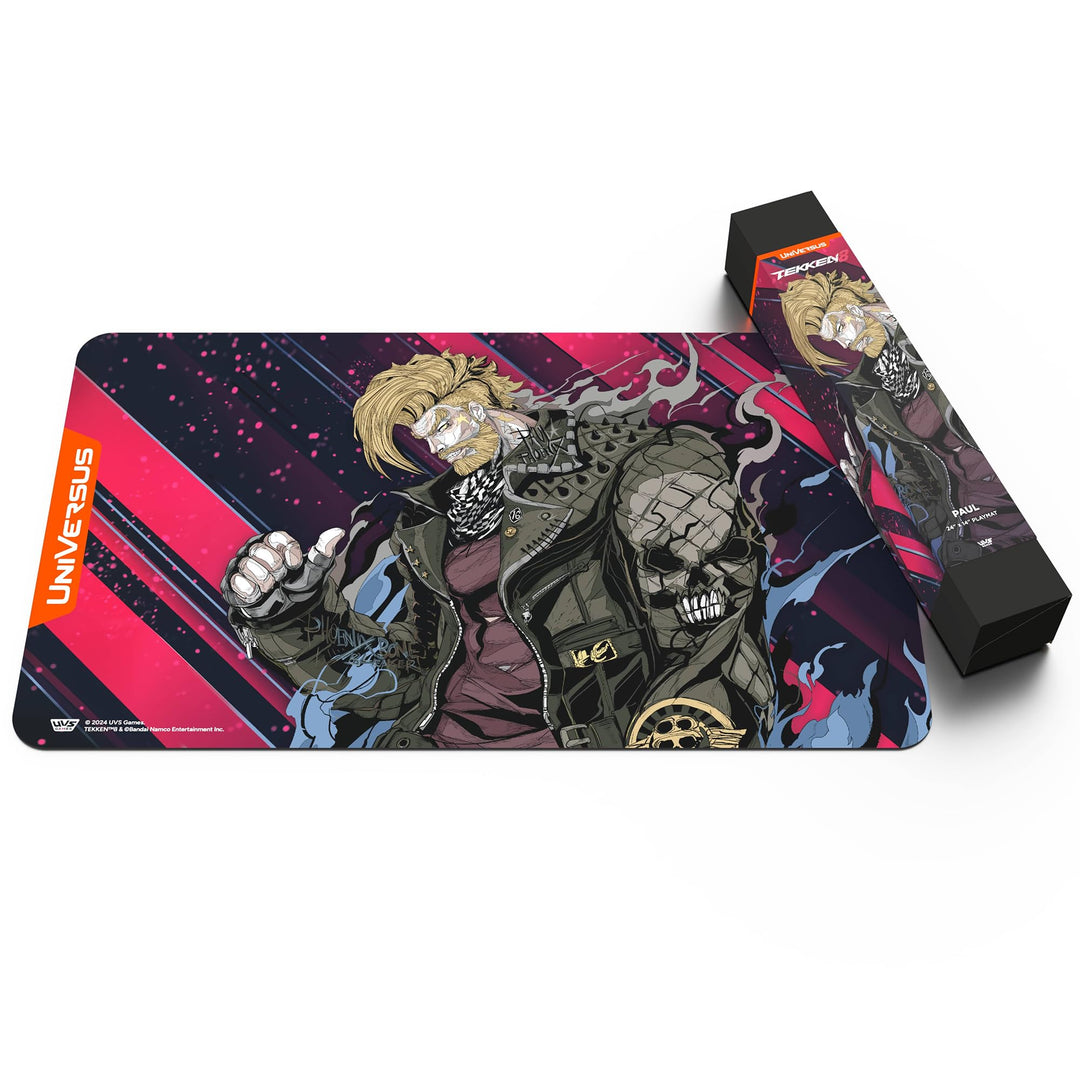 UniVersus: Tekken 8: Paul Playmat - 24 x 14 Neoprene Mat,, Rubber Backing, Tabletop Card Game Accessory, UVS Games, Licensed