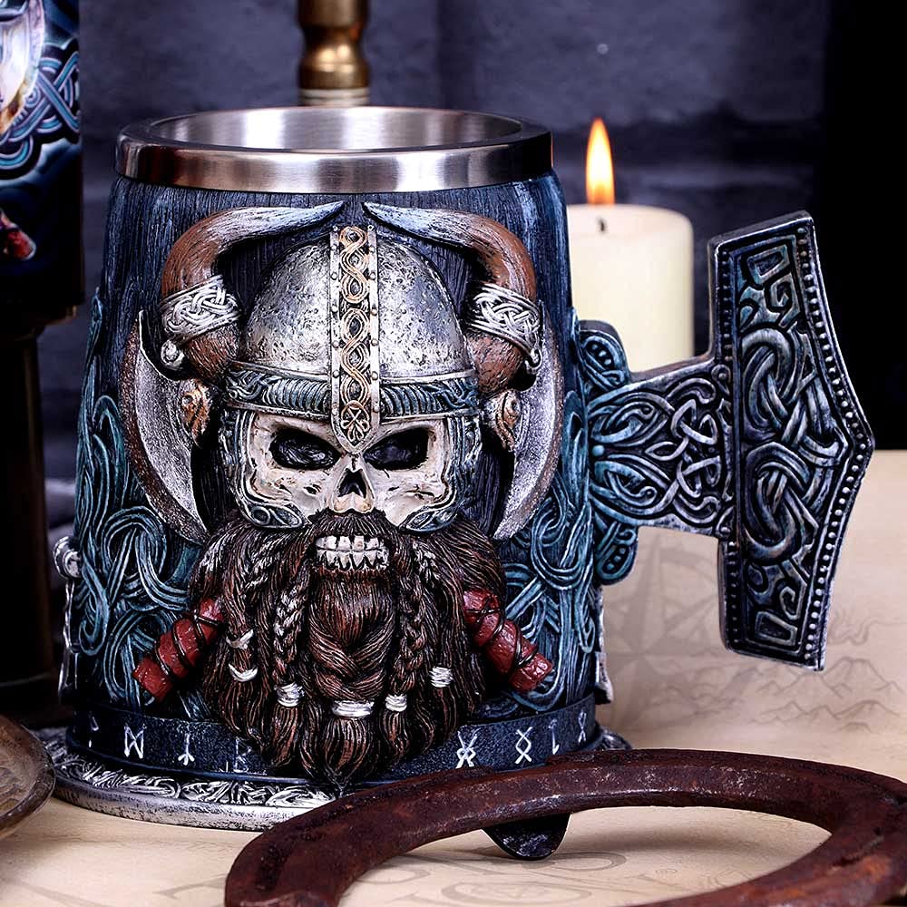 Danegeld Viking Tankard with Removable Stainless Steel Insert 18cm