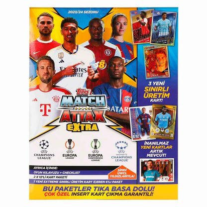 Topps 2023-24 Match Attax Extra Champions League Cards - Starter Pack (Album, 24 Cards + 2 LE) 3