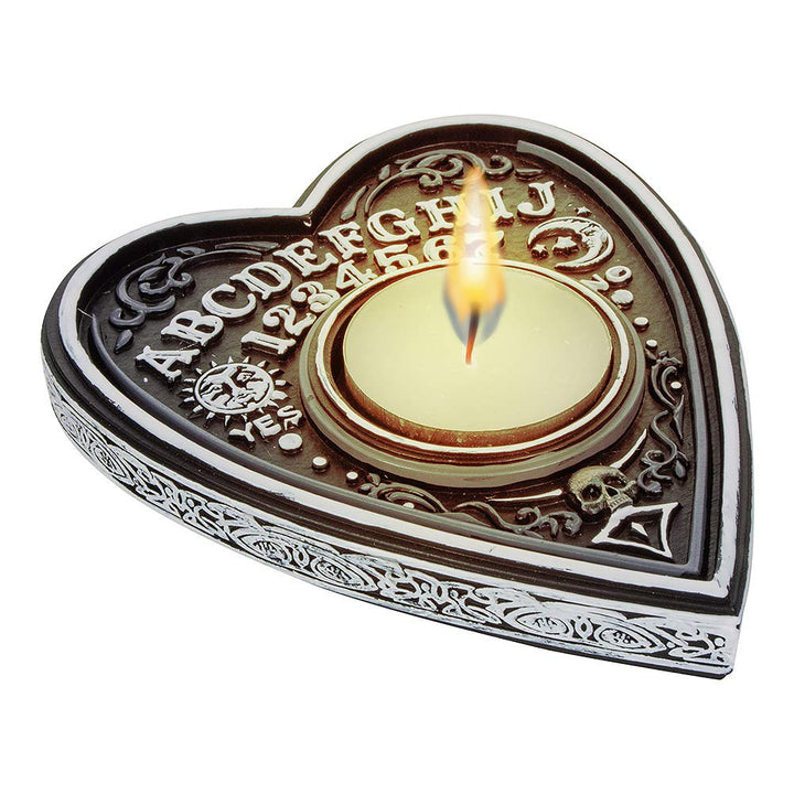 Black and White Spirit Board Tea Light Holder 9.5cm