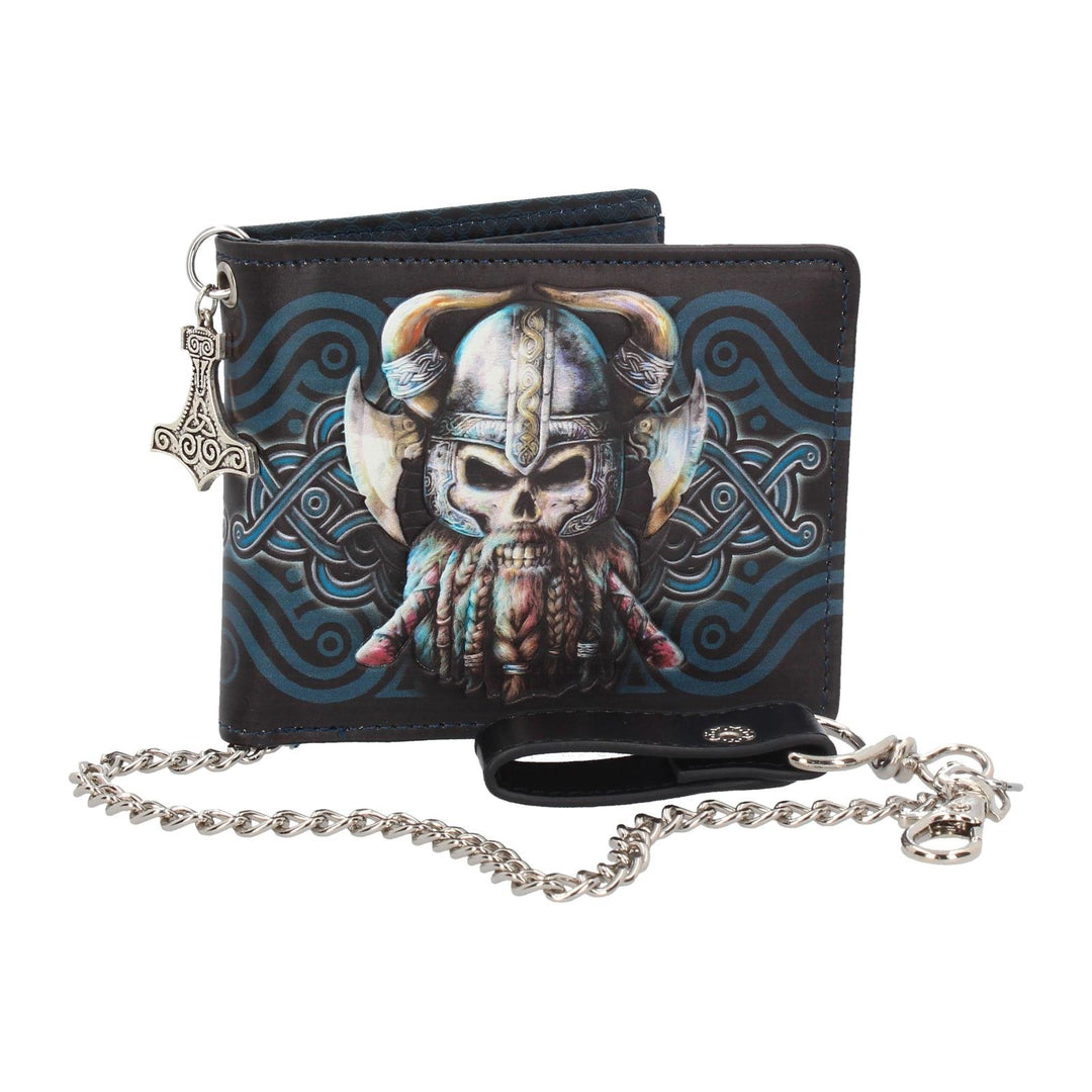 Danegeld Viking Wallet with Decorative Chain Black 11cm