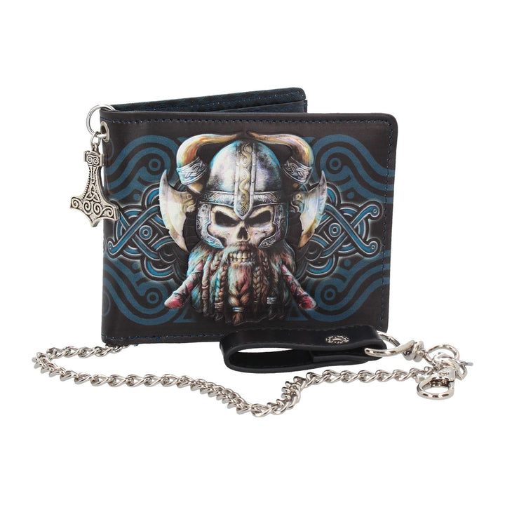 Danegeld Viking Wallet with Decorative Chain Black 11cm