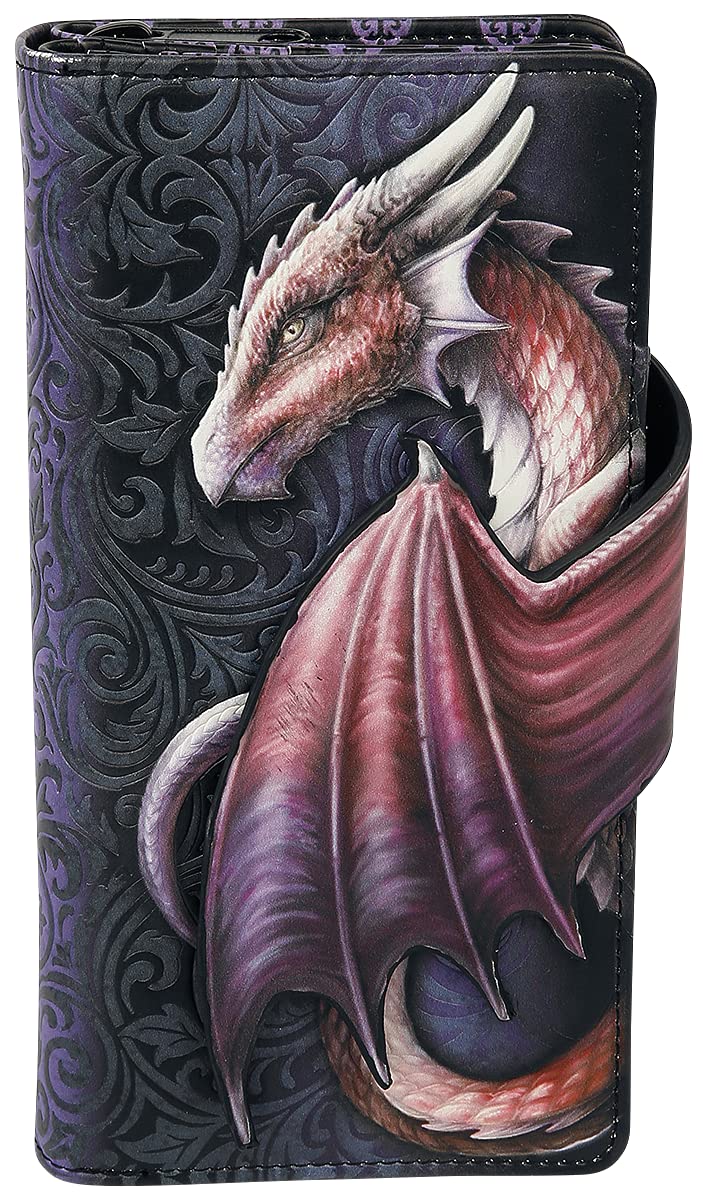 Take Flight Flying Gold Dragon Embossed Purse Red 18.5cm